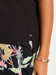 FatFace Demi Black V Neck T Shirt - Image 3 of 5