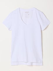 FatFace Demi White V Neck T Shirt - Image 6 of 6