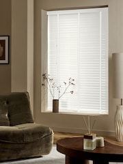 White Glacier Made To Measure 50mm Starwood 25mm Arctic Taped Venetian Blinds - Image 2 of 6