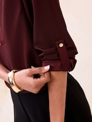 Lipsy Zip Front 3/4 Sleeve Top - صورة 3 من 4