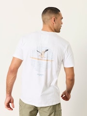 FatFace White Embroidered Bird Graphic Tshirt - Image 1 of 7