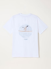 FatFace White Embroidered Bird Graphic Tshirt - Image 7 of 7