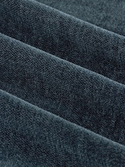 Furn Navy Soft Chenille 100% Blackout Eyelet Curtains - Image 8 of 8