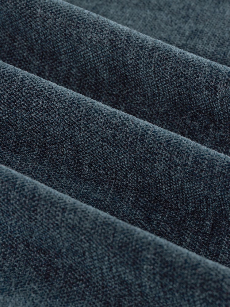 Furn Navy Soft Chenille 100% Blackout Eyelet Curtains - Image 8 of 8