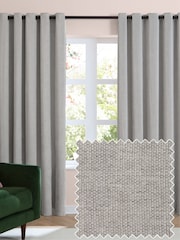Furn Soft Chenille Lined Eyelet Curtains - Bild 1 von 7