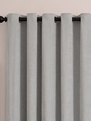 Furn Soft Chenille Lined Eyelet Curtains - Bild 6 von 7