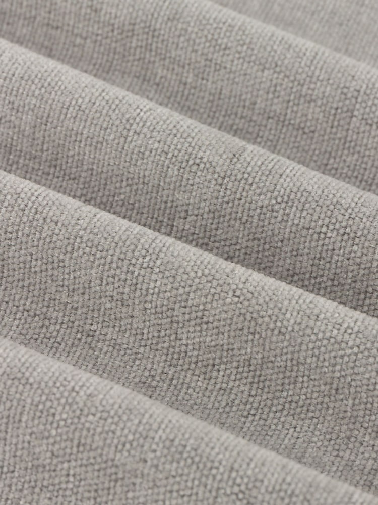 Furn Silver Lightweight Chenille Eyelet Lined Curtains - Image 6 of 6