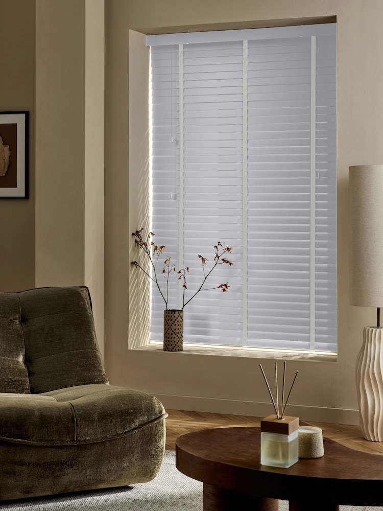 Grey Realm Made To Measure 50mm Starwood Fauxwood 25mm Noble Taped Venetian Blinds - Image 2 of 5 Grey Realm Made To Measure 50mm Starwood Fauxwood 25mm Noble Taped Venetian Blinds - Image 2 of 5