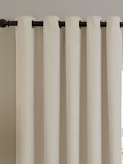 Furn Soft Chenille 100% Blackout & Thermal Eyelet Curtains - Image 4 of 7