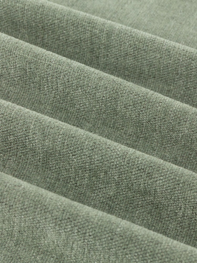 Furn Green Soft Chenille Lined Pencil Pleat Curtains - Image 7 of 7