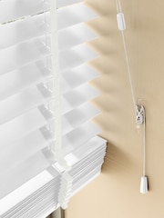 White Alina Made To Measure 50mm Starwood Fauxwood 25mm Tranquil Taped Venetian Blinds - Image 4 of 5