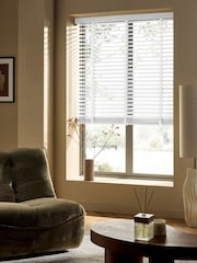 White Alina Made To Measure 50mm Starwood Fauxwood 25mm Tranquil Taped Venetian Blinds - Image 5 of 5