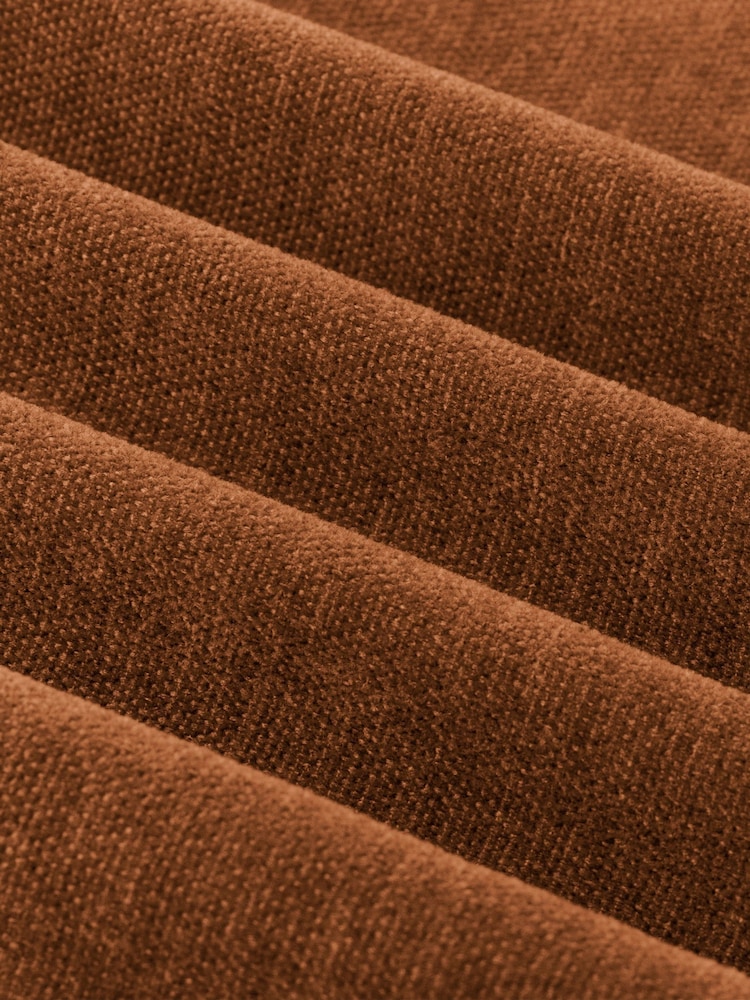 Furn Rust Lightweight Chenille Eyelet Super Thermal Curtains - Image 6 of 6 Furn Rust Lightweight Chenille Eyelet Super Thermal Curtains - Image 6 of 6