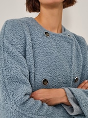Monsoon Blue Lily Double Breasted Boucle Coat - Image 2 of 6
