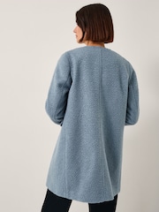 Monsoon Blue Lily Double Breasted Boucle Coat - Image 3 of 6