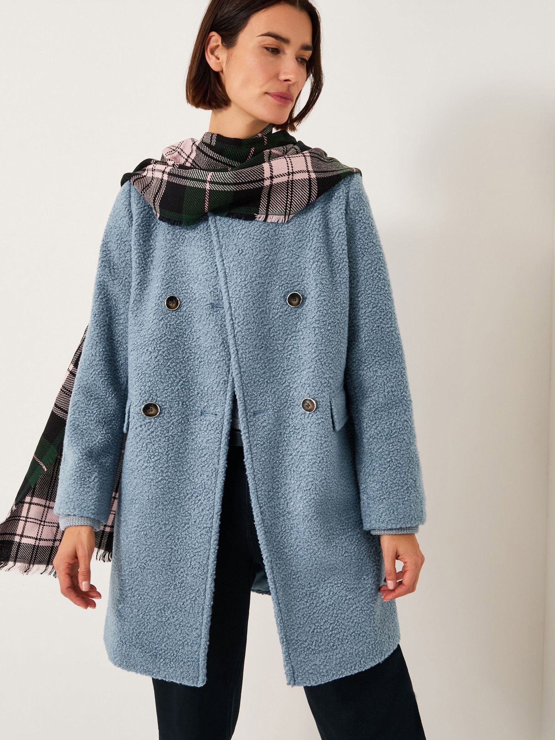 Buy Monsoon Blue Lily Double Breasted Boucle Coat from Next USA