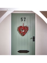 Premier Decorations Ltd 30cm Berry And Leaf Heart Wreath - Image 1 of 2