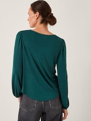 Monsoon Blue Fey Embroidered Lace Blouse - Image 2 of 5