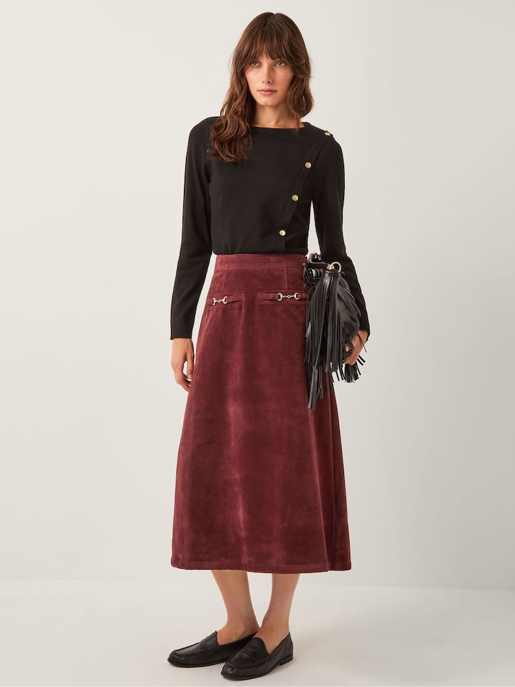 Monsoon Black Bonnie Asymmetrical Button Jumper - Image 2 of 5