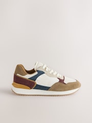 Multi Colour Trainers with Suede Trim - Image 2 of 5