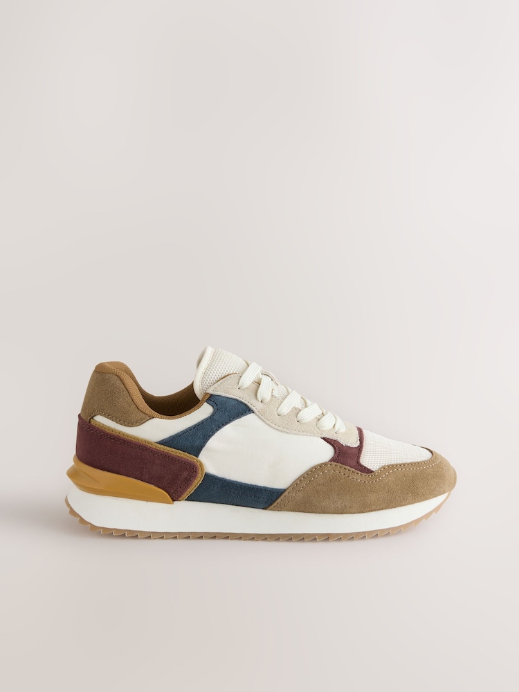 Multi Colour Trainers with Suede Trim - Image 2 of 5