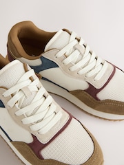 Multi Colour Trainers with Suede Trim - Image 3 of 5