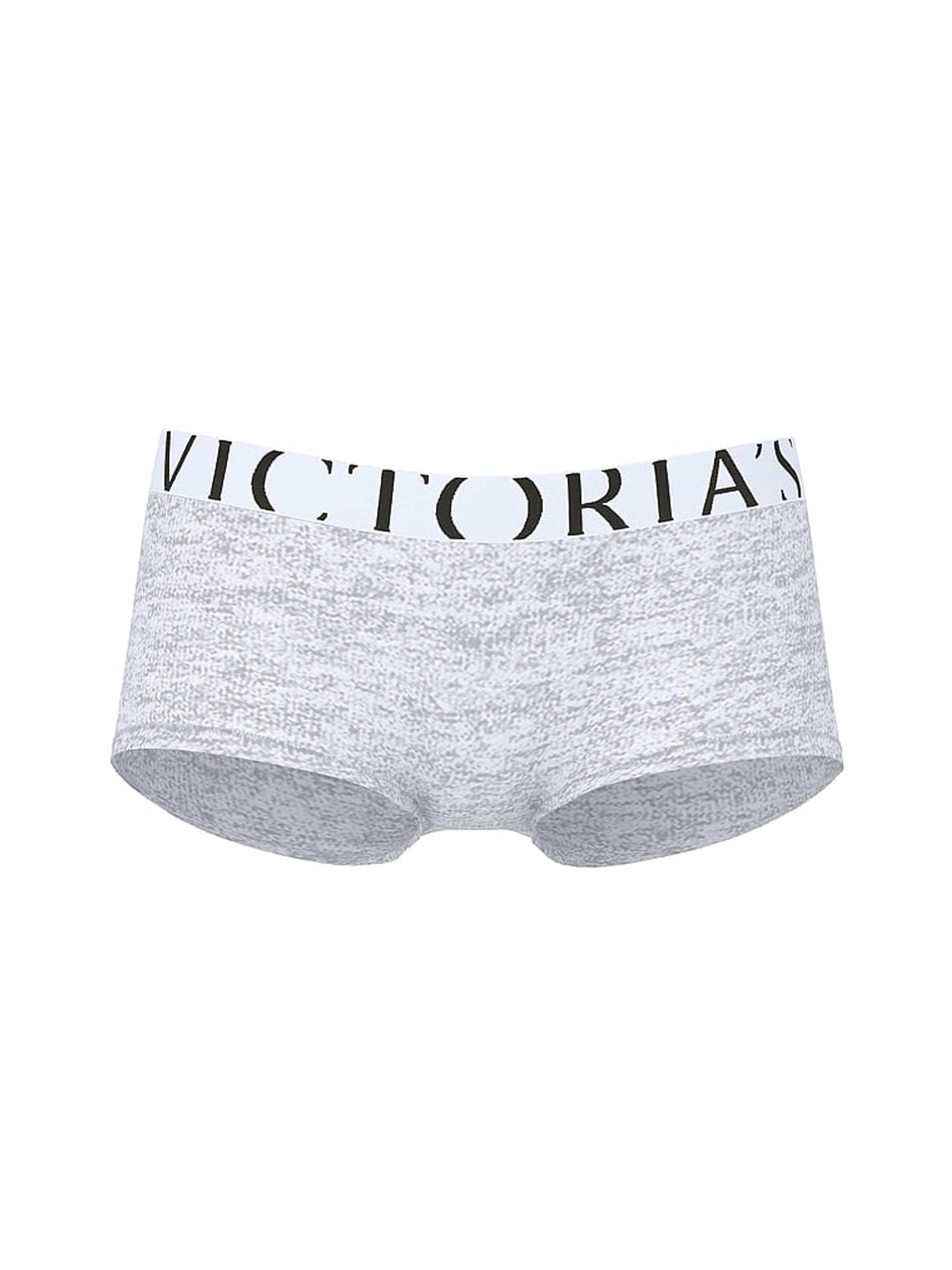 Victoria's Secret Medium Heather Grey Short Exploded Logo Knickers
