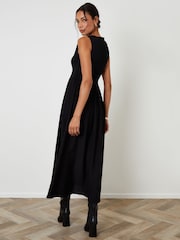 Schwarz - Threadbare 2-In-1 Sleeveless Knitted Vest Maxi Dress - Bild 2 von 4