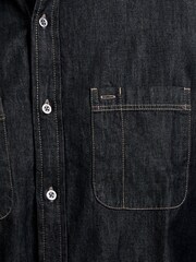 French Connection Black Cotton Regular Fit Long Sleeve Button-Up Denim Shirt - Image 5 of 5