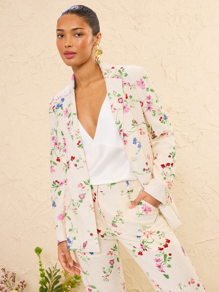Love & Roses Linen Blazer - Image 1 of 4 Love & Roses Linen Blazer - Image 1 of 4