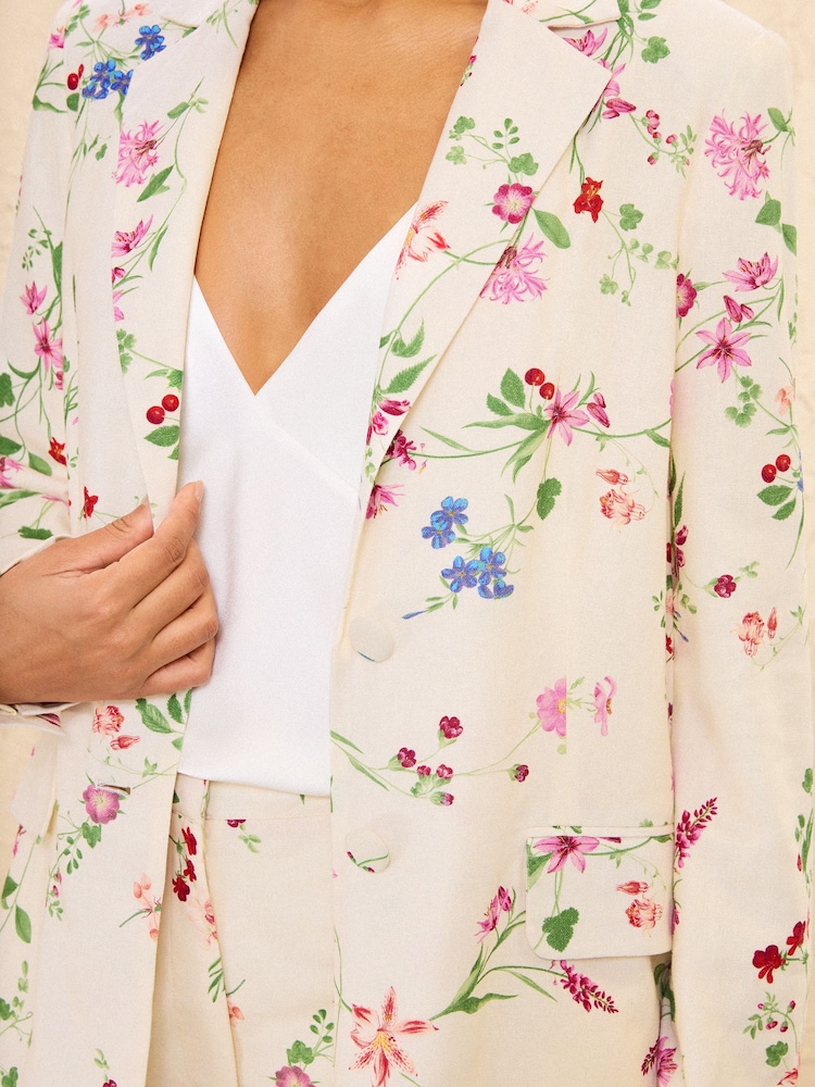 Love & Roses Linen Blazer - Image 4 of 4 Love & Roses Linen Blazer - Image 4 of 4