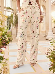 Love & Roses Floral Wide Leg Trousers - Image 1 of 4