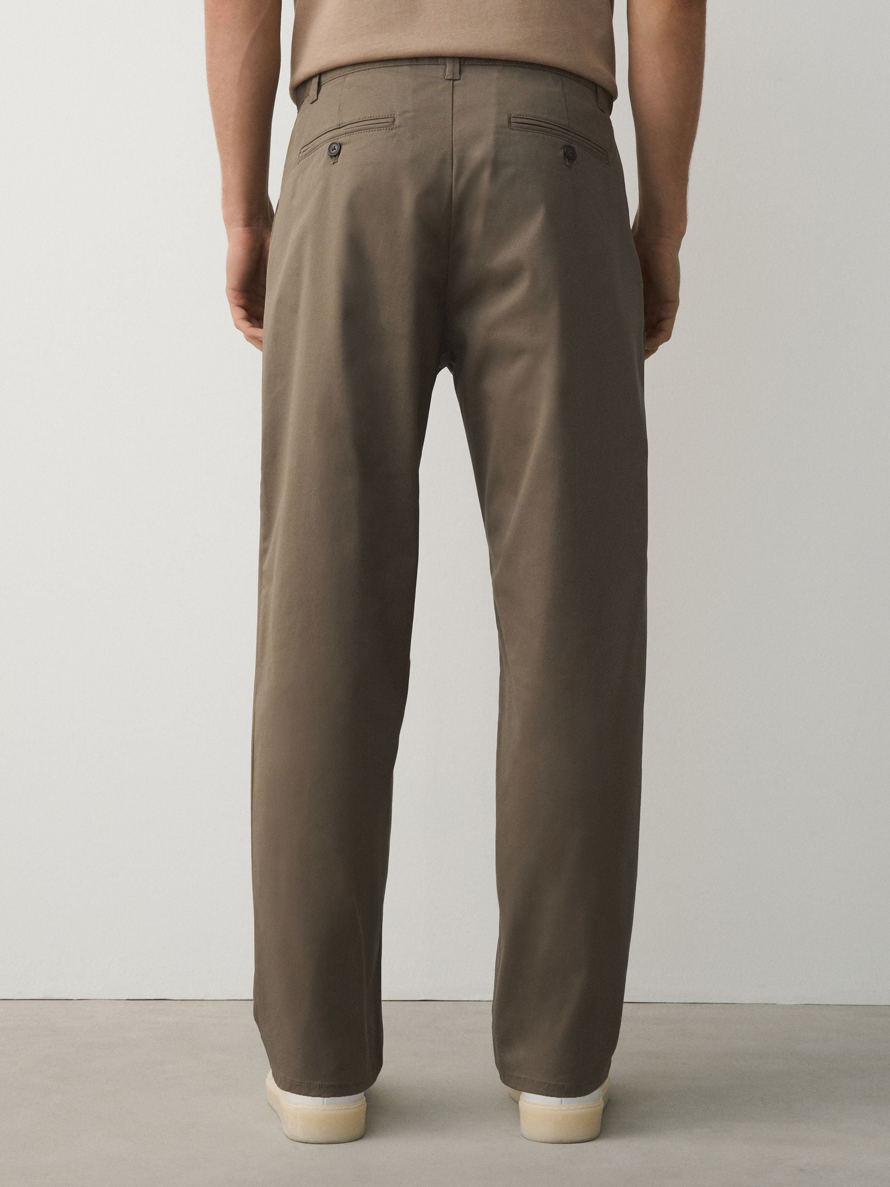 OVY　Cotton 2tuck Washed Chino Pants XL Buy Sand Relaxed Tapered Fit Cotton Rich Stretch Chinos from Next
