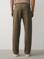 Sand Relaxed Tapered Fit Cotton Rich Stretch Chinos - Image 4 of 6