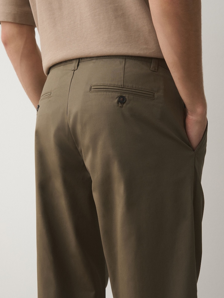 Sand Relaxed Tapered Fit Cotton Rich Stretch Chinos - Image 6 of 6