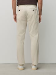 Ecru White Slim Fit Cotton Rich Stretch Chinos - Image 4 of 11