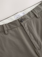 Hongo marrón - Ajuste cónico regular - Pantalones chinos elásticos ricos en algodón - Imagen 8 de 10