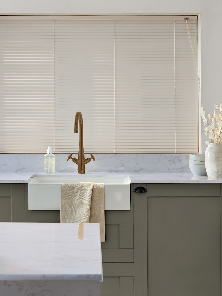 Cream Ivory Made To Measure 25mm Aluminium Venetian Blinds - Image 2 of 6 Cream Ivory Made To Measure 25mm Aluminium Venetian Blinds - Image 2 of 6