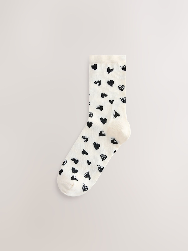 Sketchy Heart Ankle Socks 4 Pack - Image 2 of 7