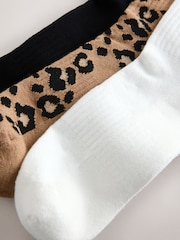 Rayas animal - 3 pares de calcetines deportivos tobilleros de canalé con suela acolchada y soporte para el arco de self. - Imagen 6 de 6