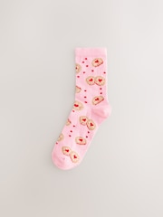 Jammy Heart Ankle Socks 4 Pack - Image 4 of 7