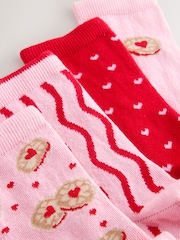 Jammy Heart Ankle Socks 4 Pack - Image 7 of 7