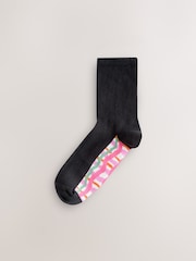 Bright Wobbly Check - Pack de 4 pares de calcetines tobilleros con detalle en la planta - Imagen 4 de 7