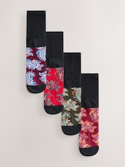 Bandana Print Footbed Ankle Socks 4 Pack - Image 1 of 7
