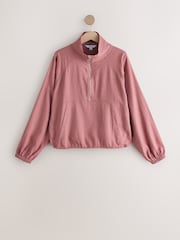Pink Active Linen Blend Quarter Zip Sports Jacket - Image 7 of 10