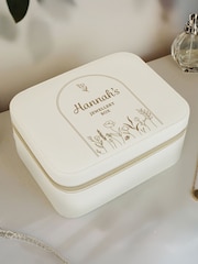 Personalised Floral Arch Travel Jewellery Box by PMC - Image 2 of 3