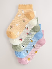 طبعة ربيعية - حزمة من 5 قطعة من جوارب الأحذية الرياضية - صورة 1 من 8