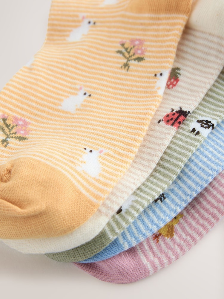 طبعة ربيعية - حزمة من 5 قطعة من جوارب الأحذية الرياضية - صورة 8 من 8