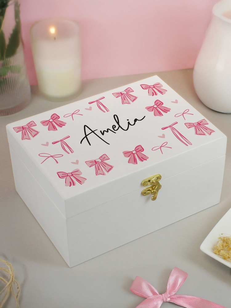 Personalised Bow Storage Box by PMC - Image 2 of 3