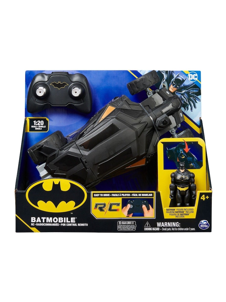 Spin Master Toys Remote Control 1:20 Batmobile  With 4" Figure - Image 1 of 6